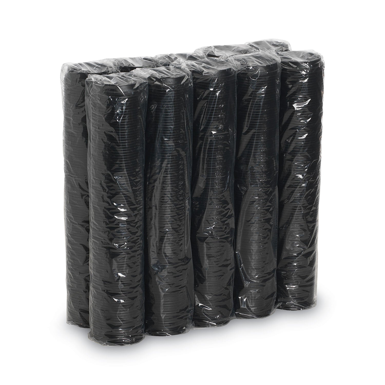 Dixie Drink-Thru Lids, Fits 10 oz to 20 oz Cups, Plastic, Black, 1,000/Carton (D9542B)