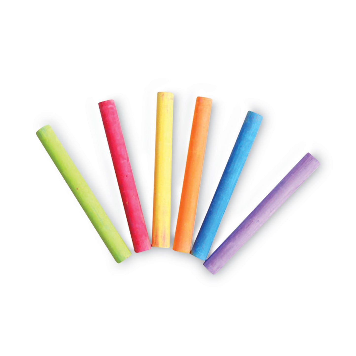 Crayola Chalk, 3" x 0.38" Diameter, 6 Assorted Colors, 12 Sticks/Box (510816)