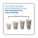 Dixie Dome Drink-Thru Lids, Fits 10 oz to 16 oz Paper Hot Cups, White, 1,000/Carton (D9542)