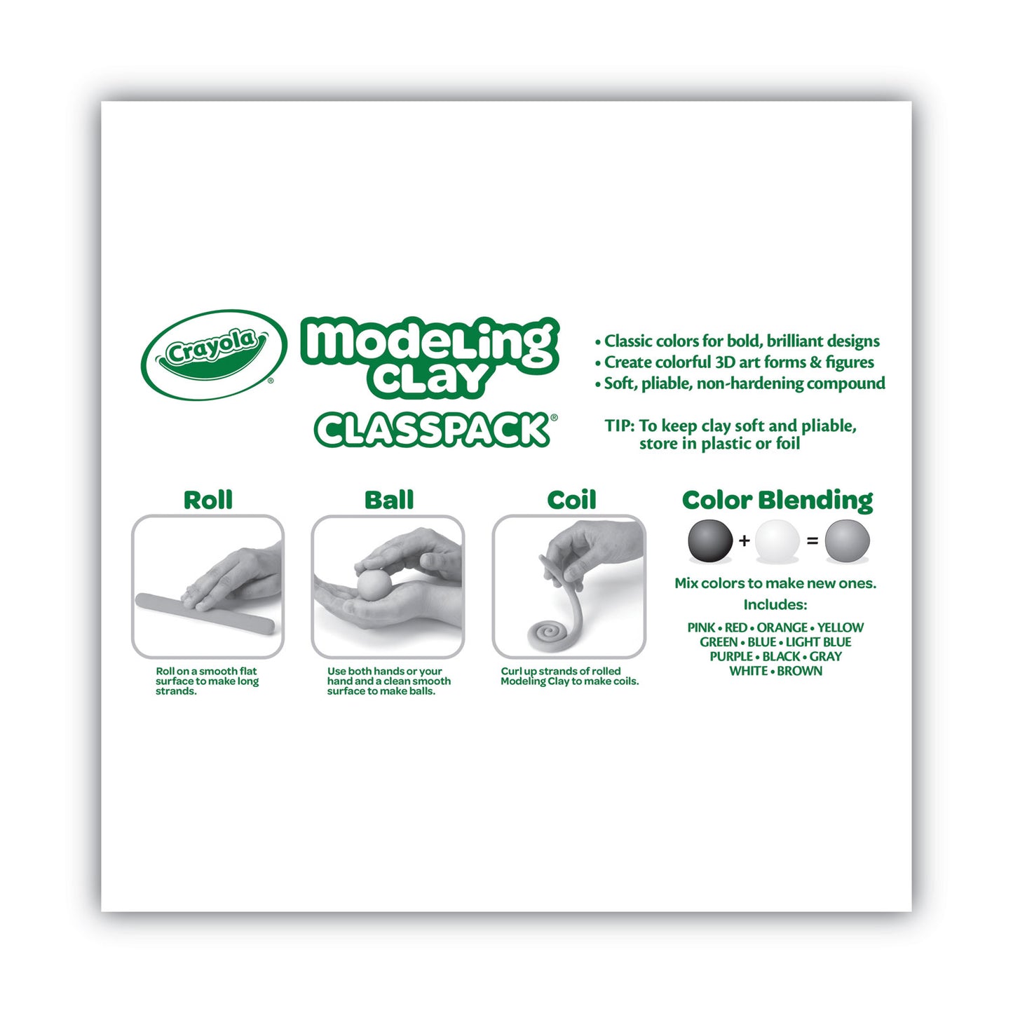 Crayola Modeling Clay Classpack, Assorted Colors, 24 lbs (230288)