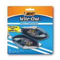 BIC Wite-Out EZ Correct Grip Correction Tape, NonRefill, Smoke Applicator, 0.17" x 402", 2/Pack (WOECGP21)