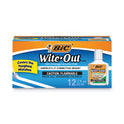 BIC Wite-Out Extra Coverage Correction Fluid, 20 mL Bottle, White, Dozen (WOFEC12WE)