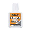 BIC Wite-Out Quick Dry Correction Fluid, 20 mL Bottle, White, Dozen (WOFQD12WE)