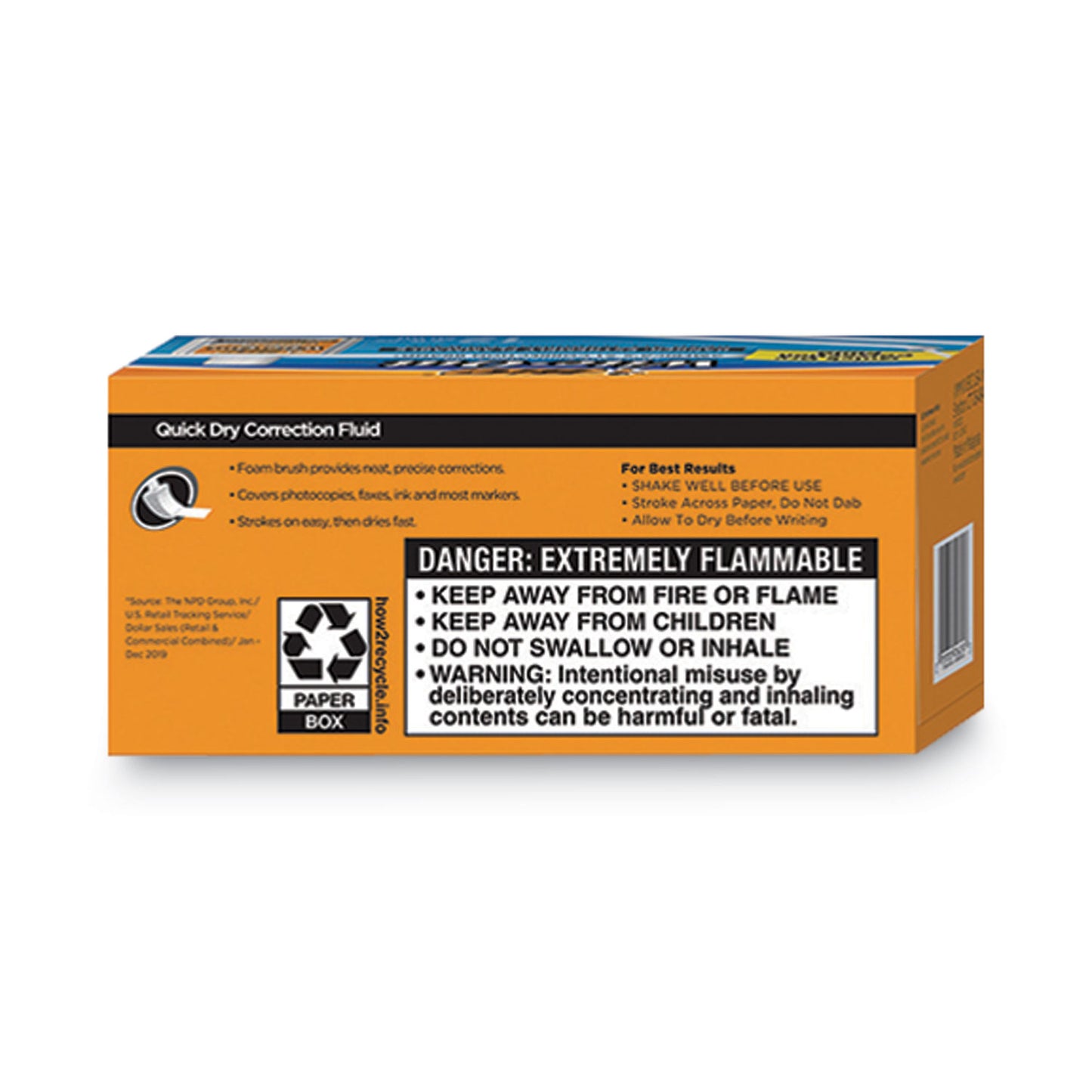 BIC Wite-Out Quick Dry Correction Fluid, 20 mL Bottle, White, Dozen (WOFQD12WE)