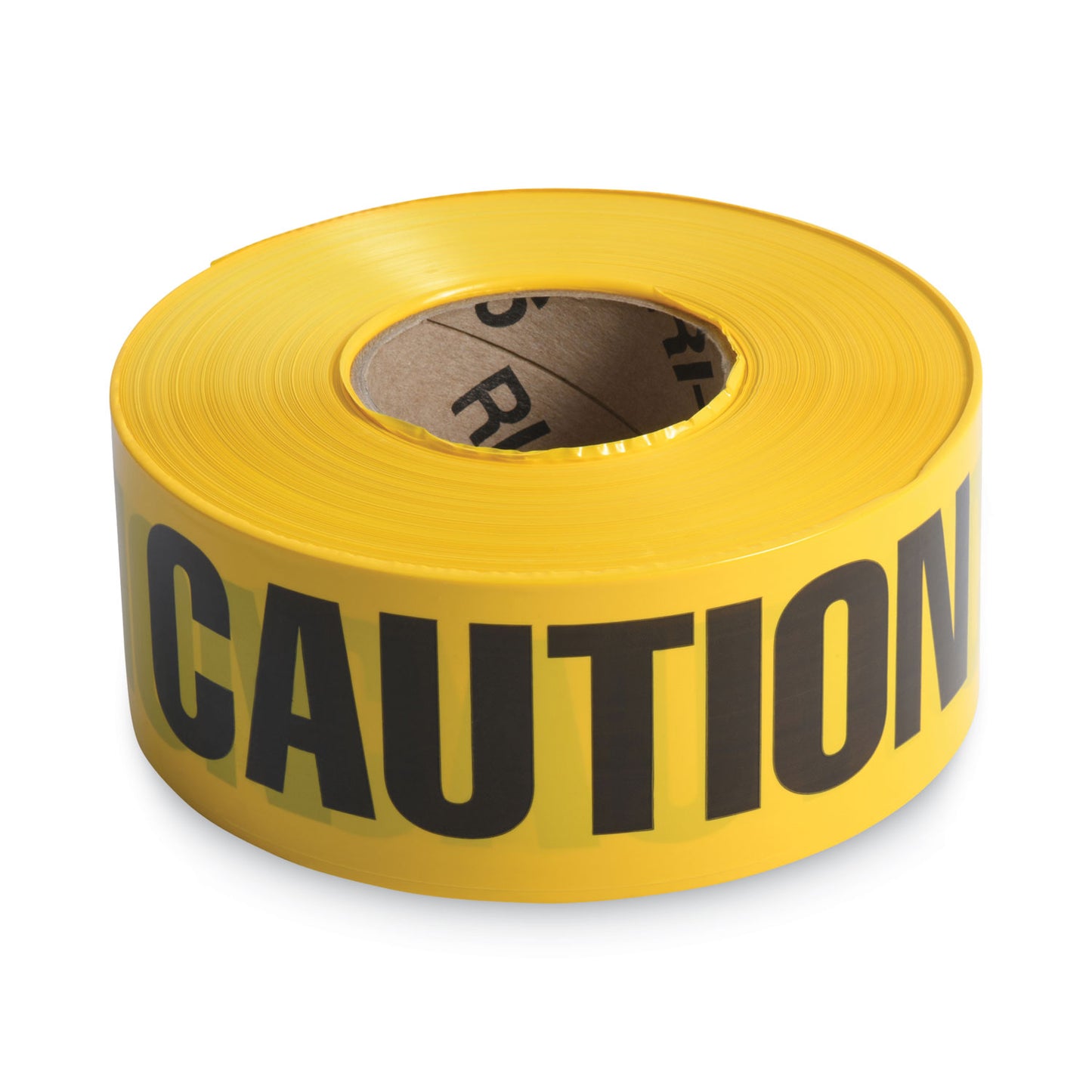 Tatco Caution Barricade Safety Tape, 3" x 1,000 ft, Black/Yellow (10700)