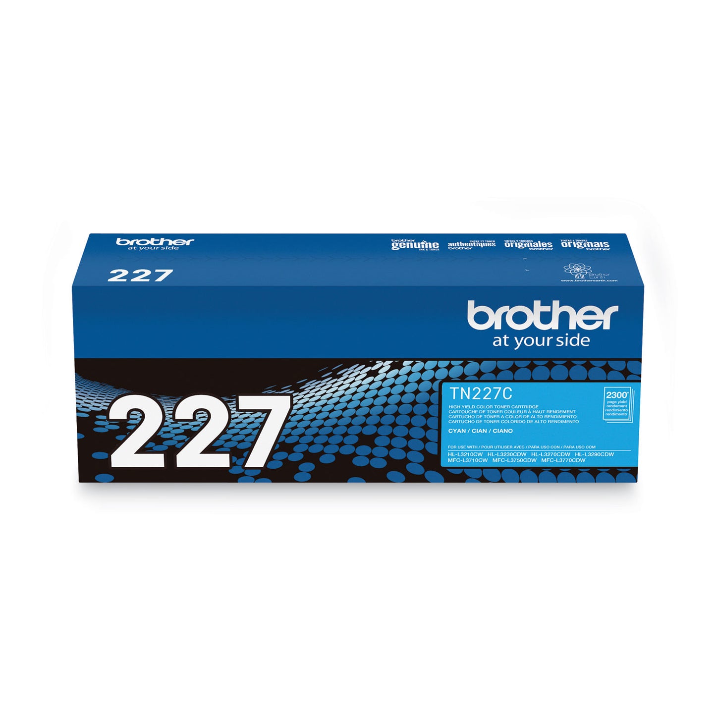 Brother TN227C High-Yield Toner, 2,300 Page-Yield, Cyan