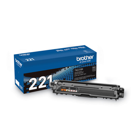 Brother TN221BK Toner, 2,500 Page-Yield, Black