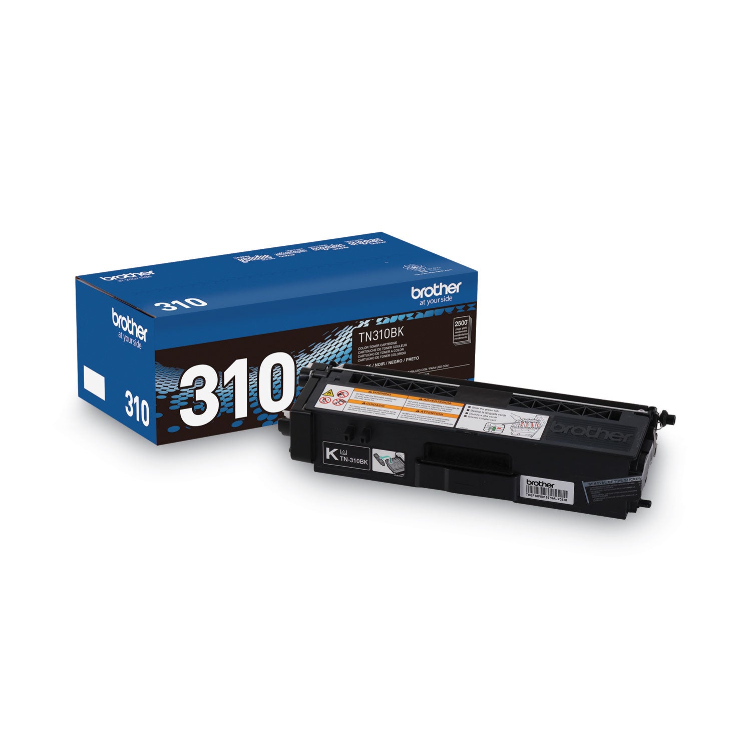 Brother TN310BK Toner, 2,500 Page-Yield, Black