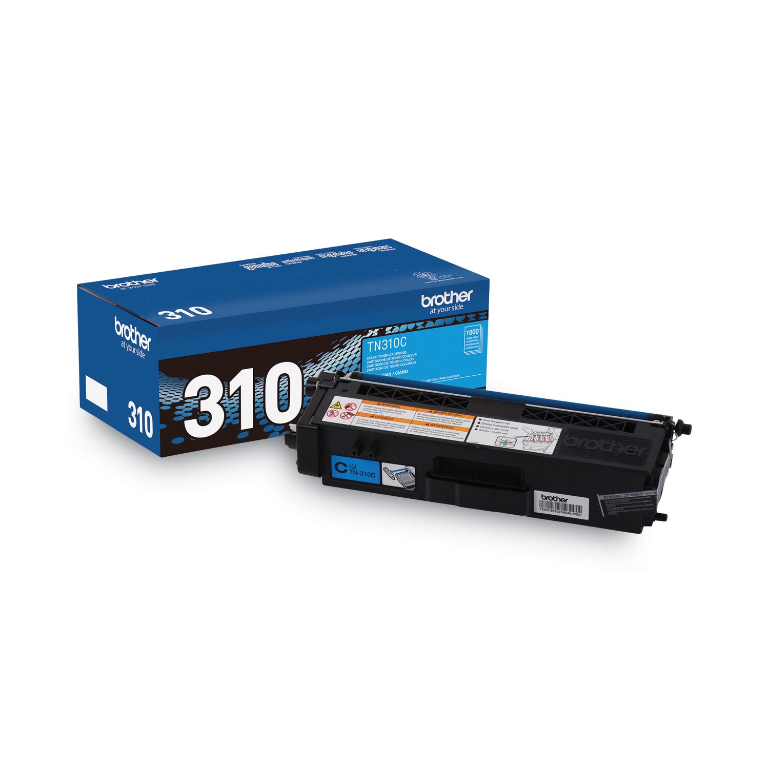 Brother TN310C Toner, 1,500 Page-Yield, Cyan