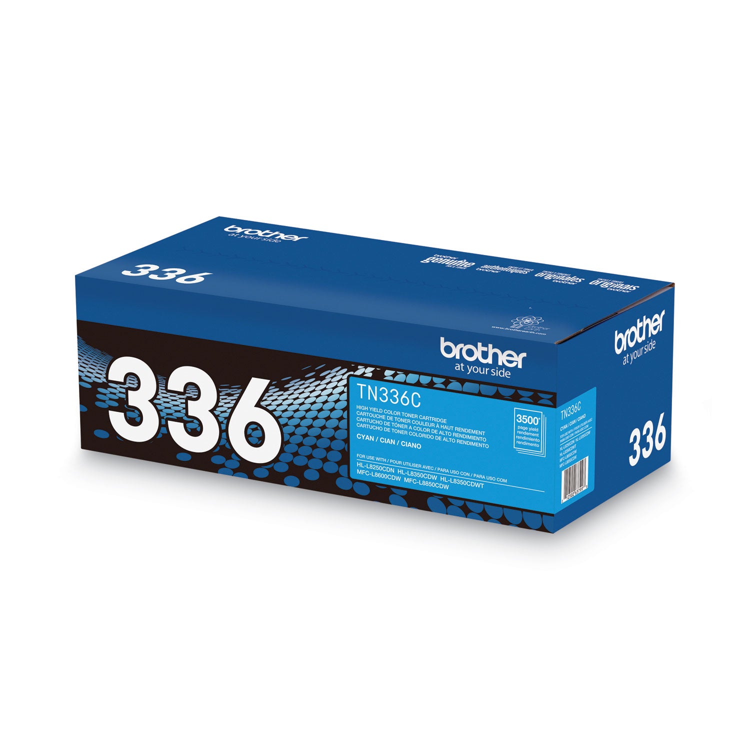 Brother TN336C High-Yield Toner, 3,500 Page-Yield, Cyan