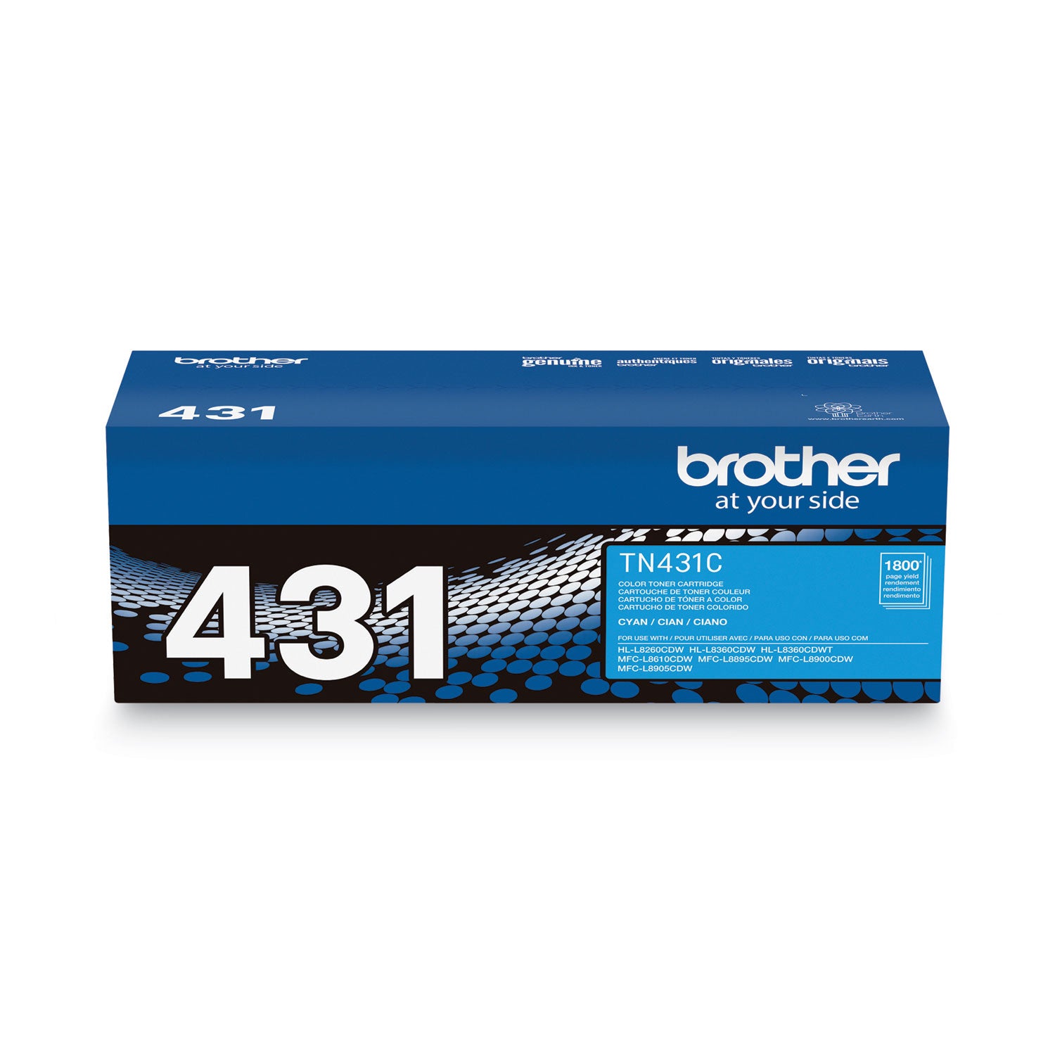 Brother TN431C Toner, 1,800 Page-Yield, Cyan