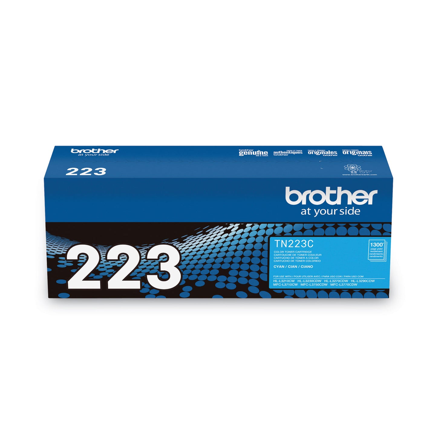 Brother TN223C Toner, 1,300 Page-Yield, Cyan