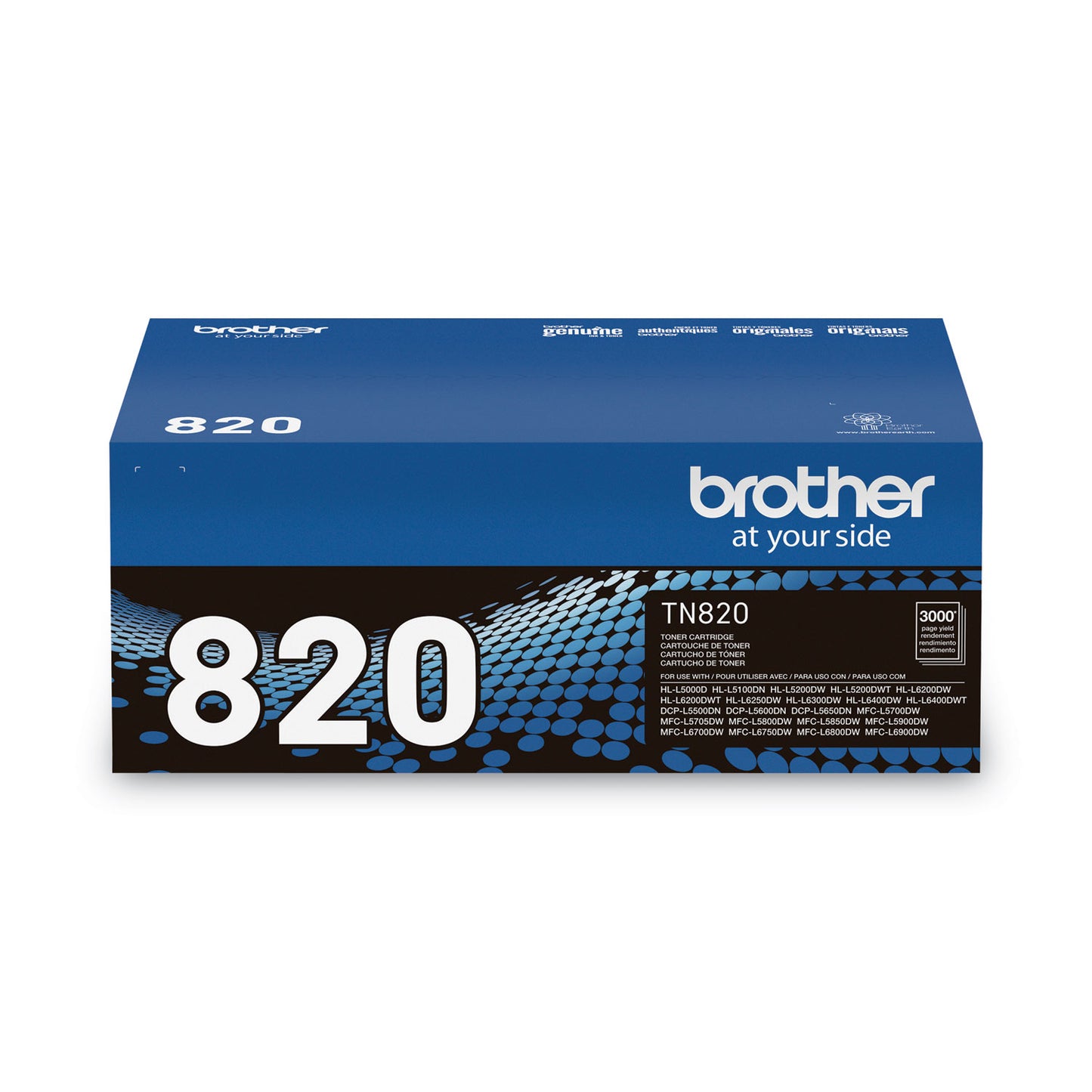 Brother TN820 Toner, 3,000 Page-Yield, Black