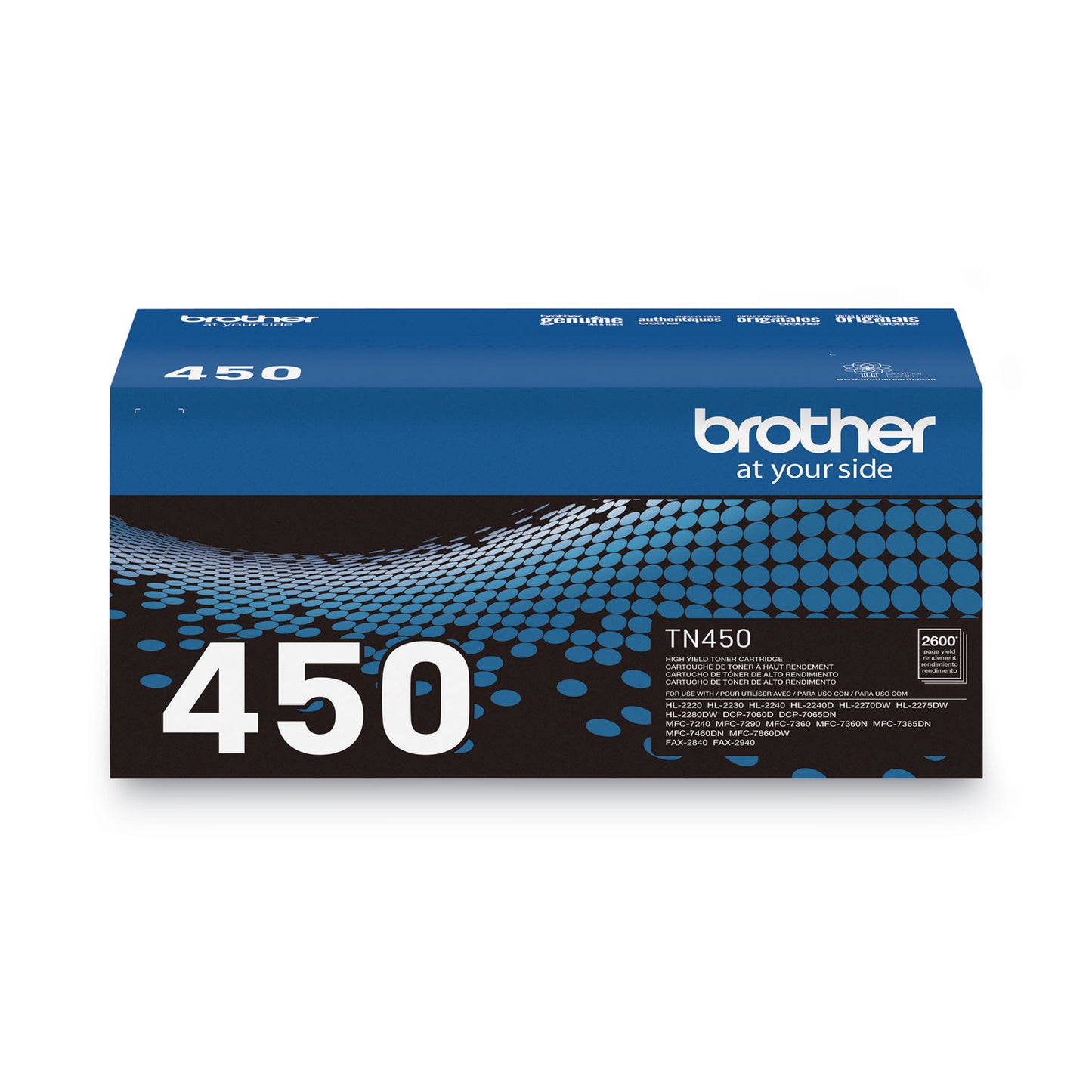 Brother TN450 High-Yield Toner, 2,600 Page-Yield, Black