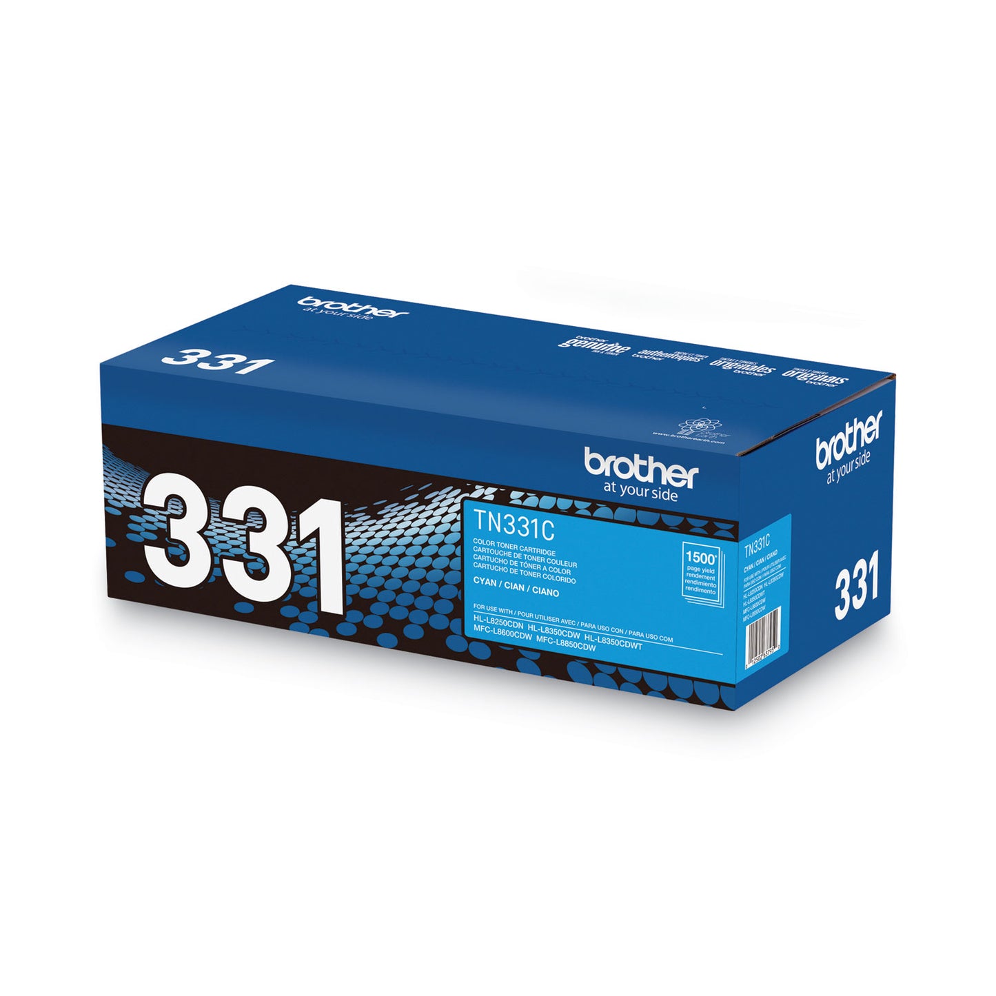 Brother TN331C Toner, 1,500 Page-Yield, Cyan