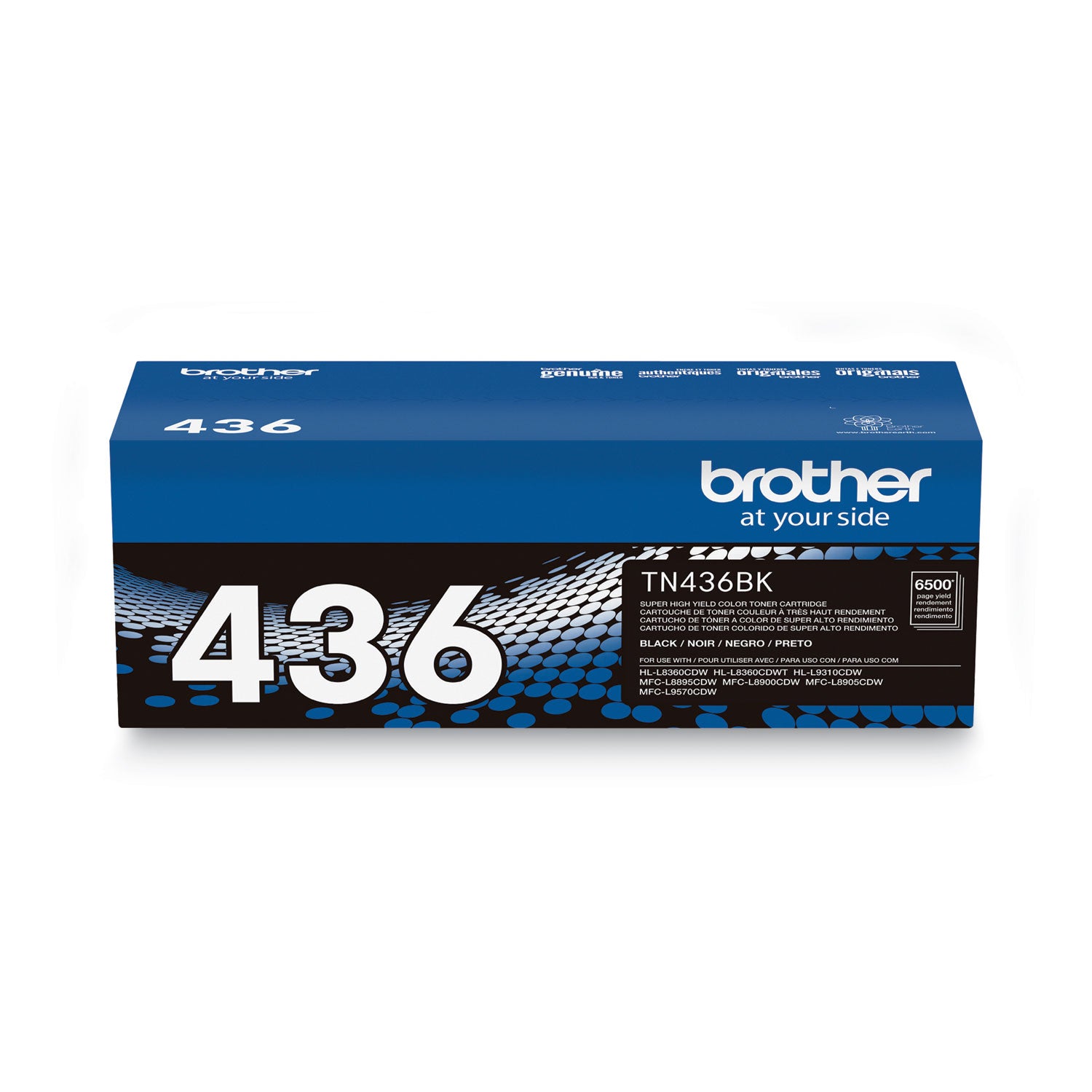 Brother TN436BK Super High-Yield Toner, 6,500 Page-Yield, Black - 2 Pack