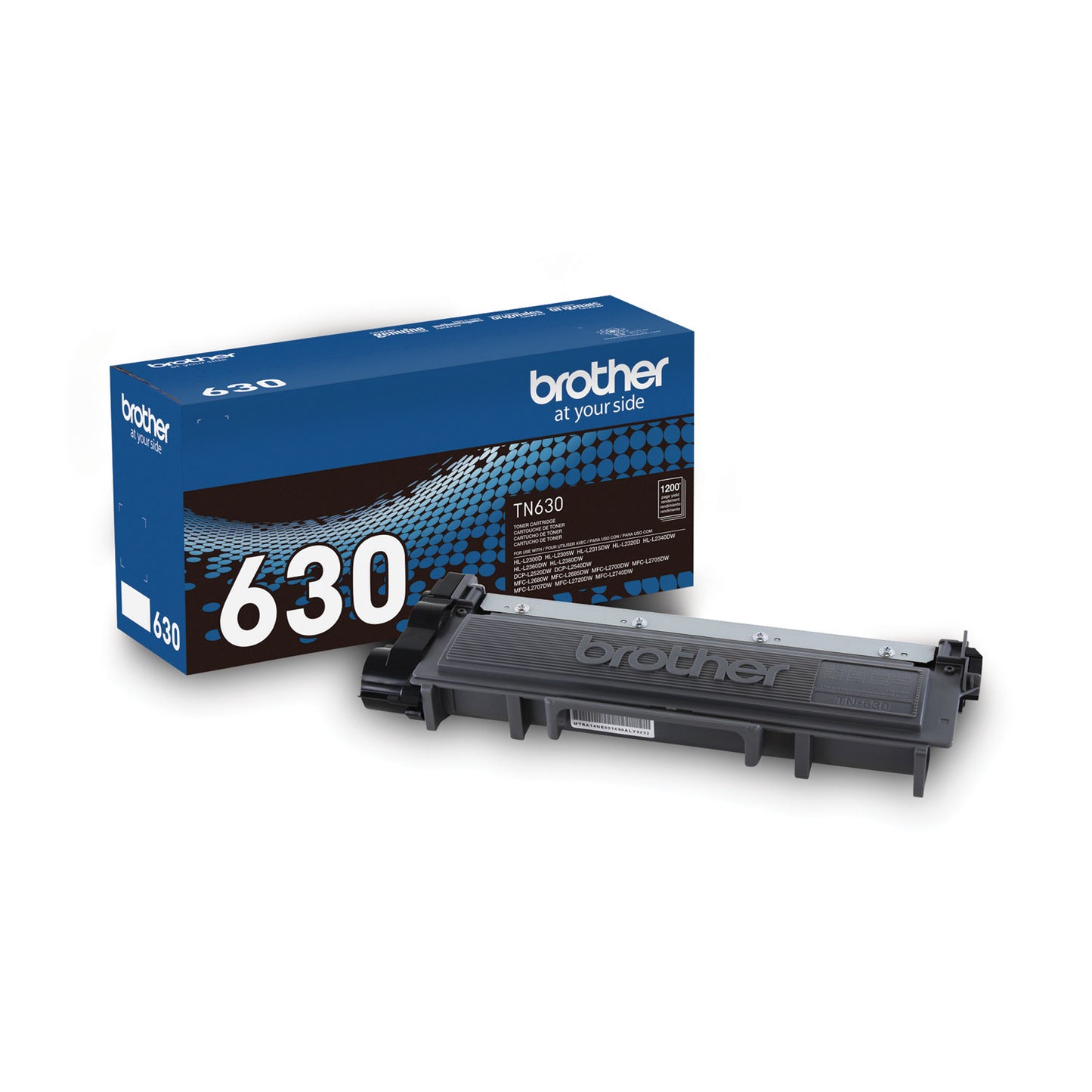 Brother TN630 Toner, 1,200 Page-Yield, Black