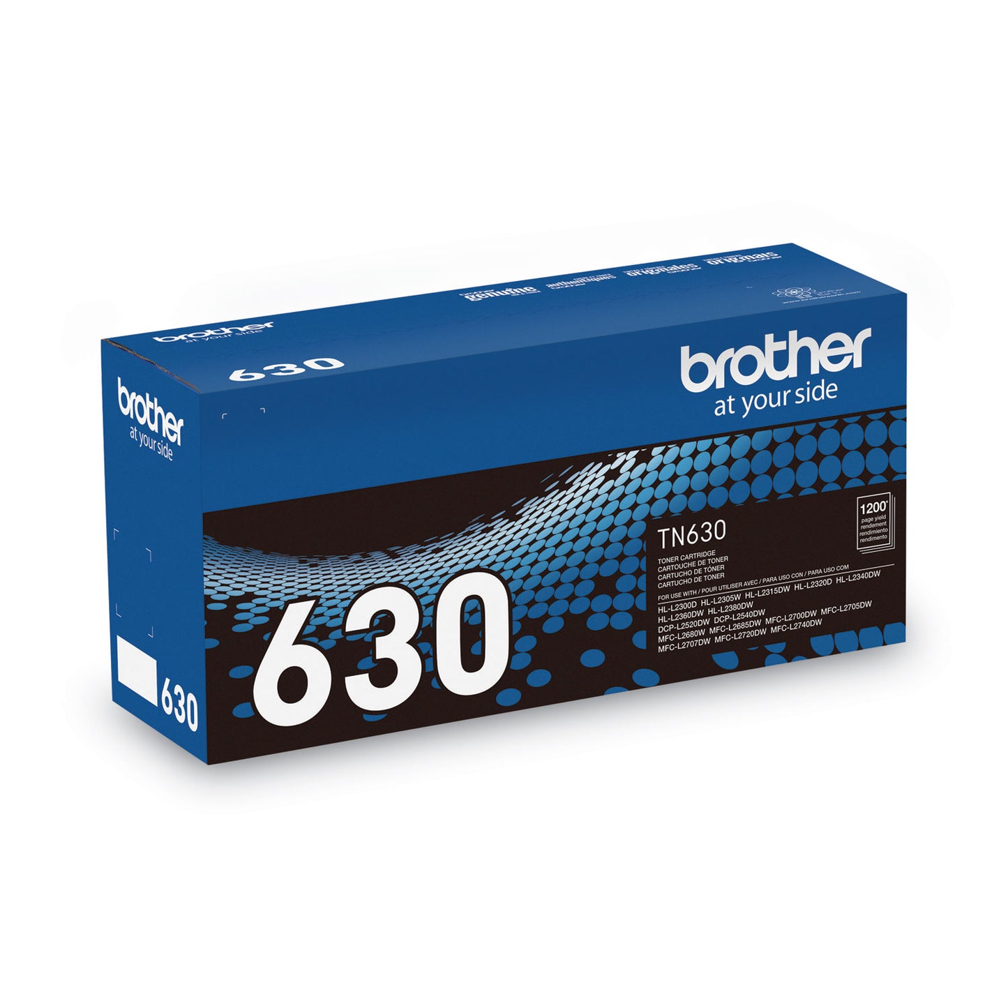 Brother TN630 Toner, 1,200 Page-Yield, Black