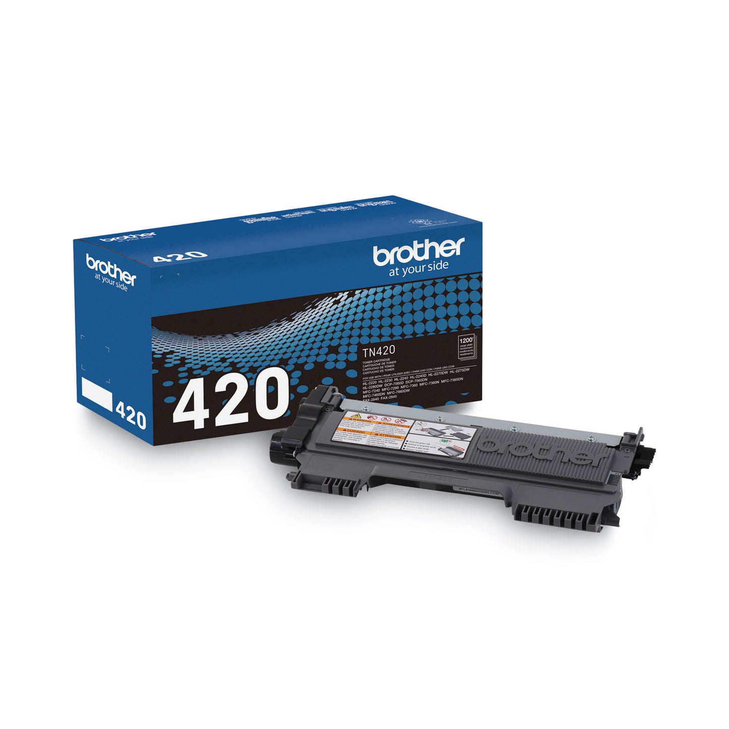 Brother TN420 Toner, 1,200 Page-Yield, Black - 2 Pack