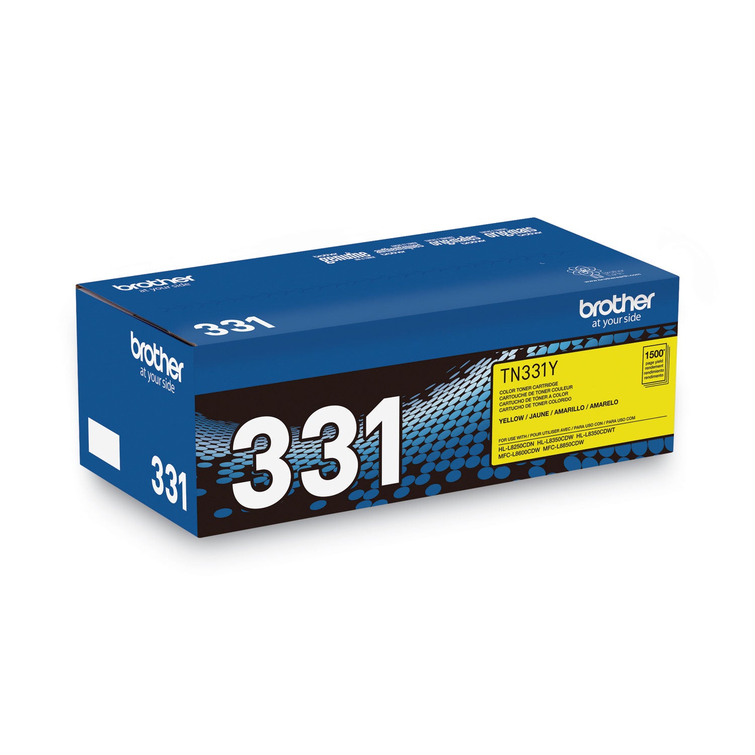 Brother TN331Y Toner, 1,500 Page-Yield, Yellow