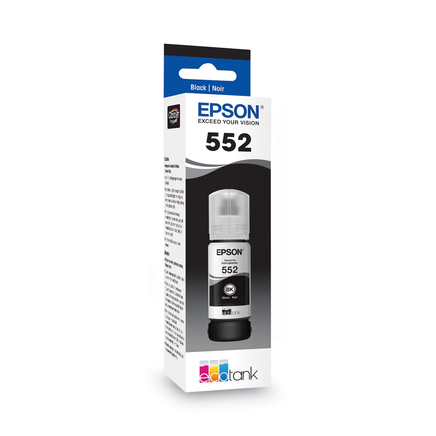 Epson T552020S (T552) Claria High-Yield Ink, 70 mL, Black