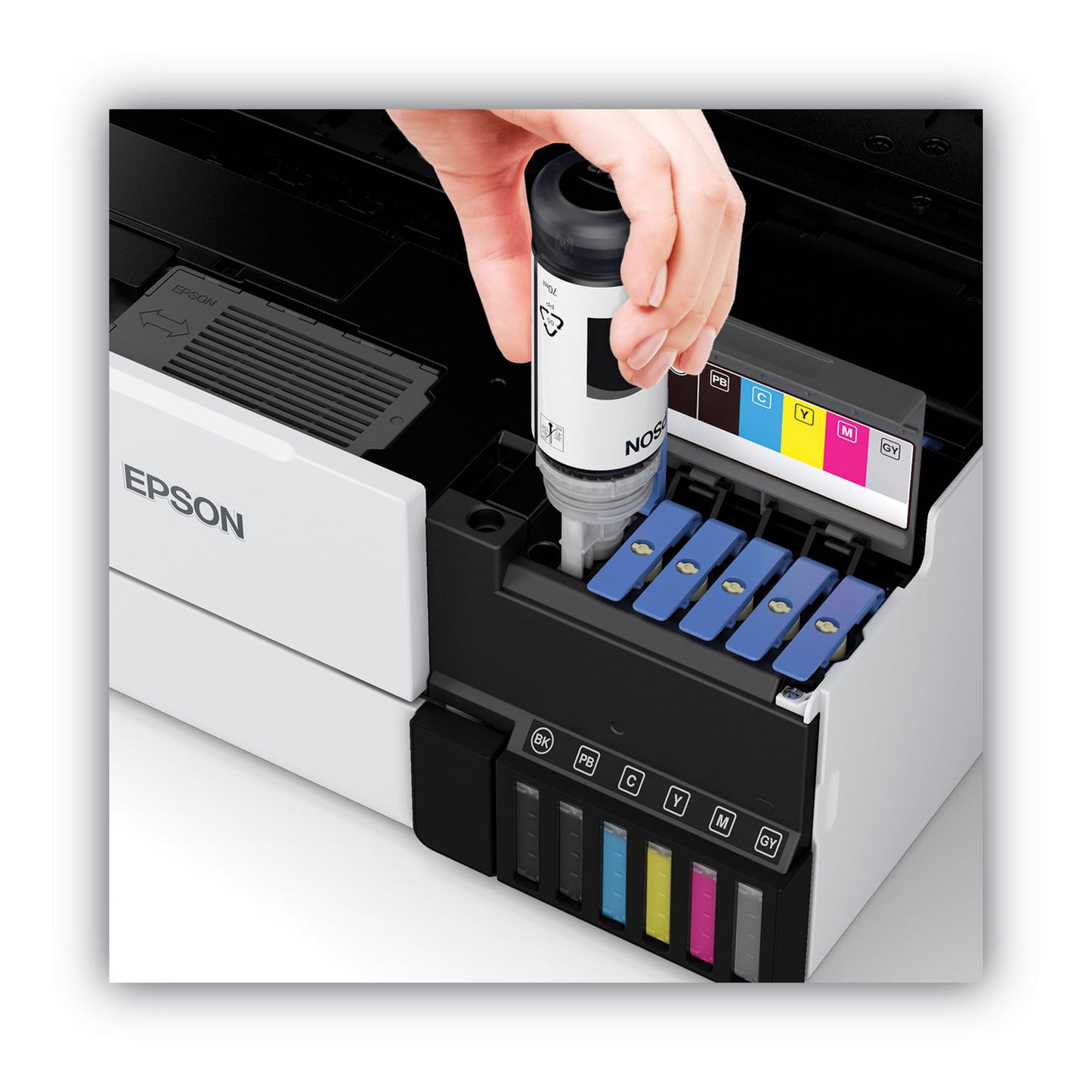 Epson T552120S (T552) Claria High-Yield Ink, 70 mL, Photo Black