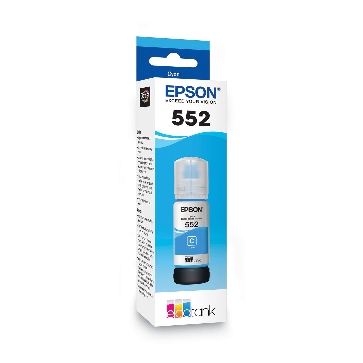 Epson T552220S (T552) Claria High-Yield Ink, 70 mL, Cyan