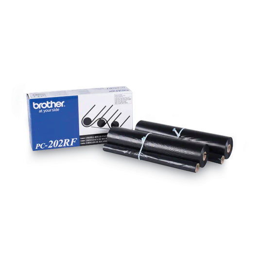 Brother PC-202RF Thermal Transfer Refill Roll, 450 Page-Yield, Black, 2/Pack