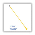 Plastic Jaws Mop Handle for 5 Wide Mop Heads, Aluminum, 1" dia x 60", Yellow