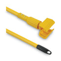 Plastic Jaws Mop Handle for 5 Wide Mop Heads, Aluminum, 1" dia x 60", Yellow