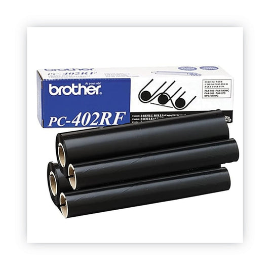 Brother PC-402RF Thermal Transfer Refill Roll, 150 Page-Yield, Black, 2/Pack