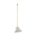 Plastic Jaws Mop Handle for 5 Wide Mop Heads, Aluminum, 1" dia x 60", Yellow