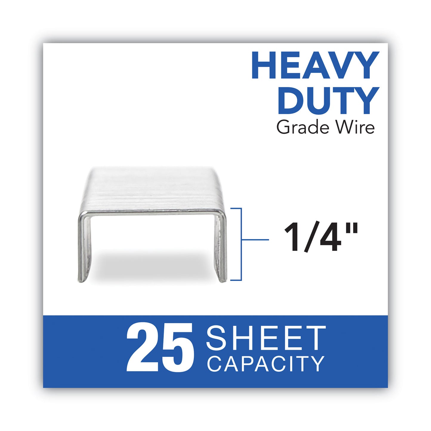 Swingline S.F. 13 Heavy-Duty Staples, 0.25" Leg, 0.5" Crown, Steel, 1,000/Box (35314)