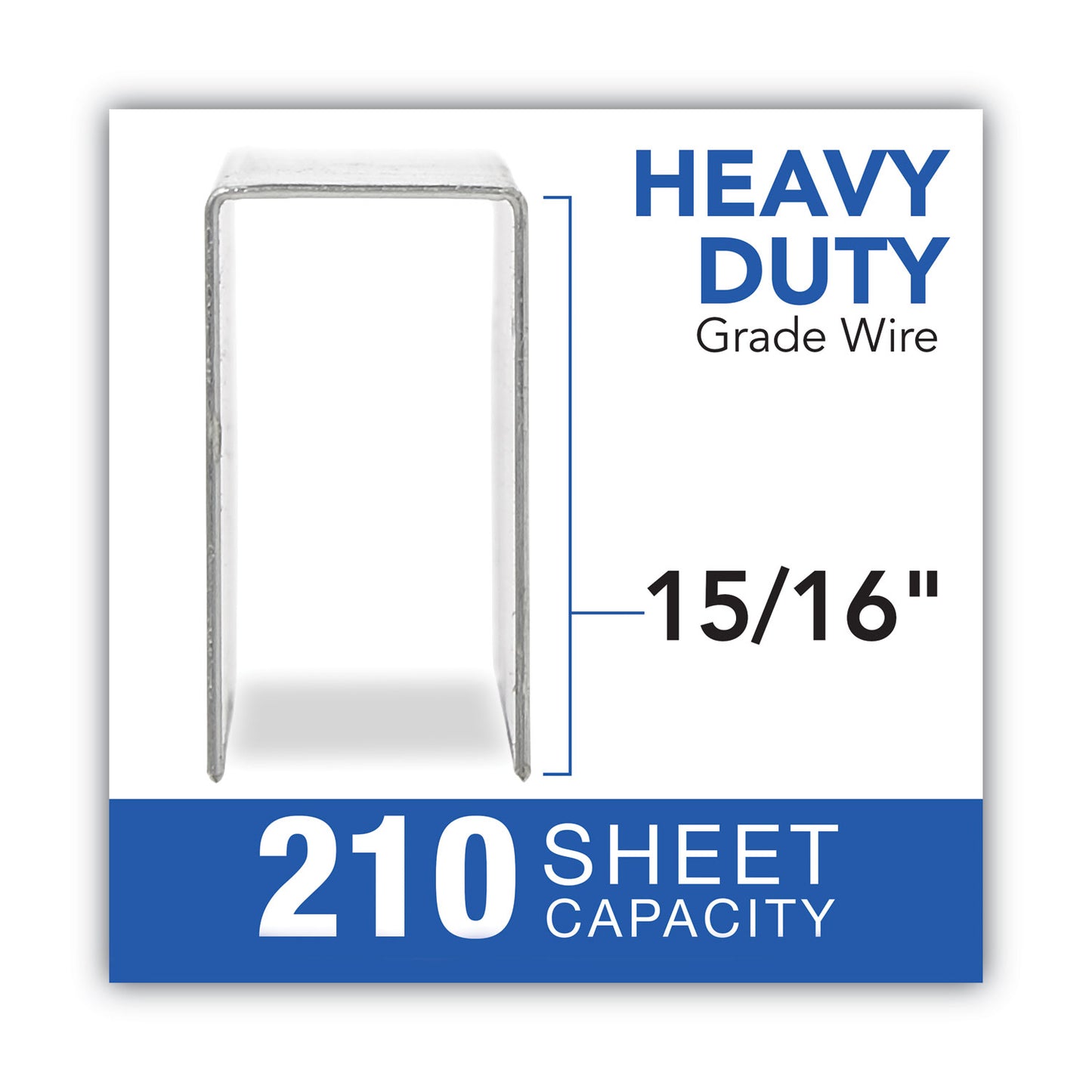 Swingline S.F. 13 Heavy-Duty Staples, 0.94" Leg, 0.5" Crown, Steel, 1,000/Box (35320)