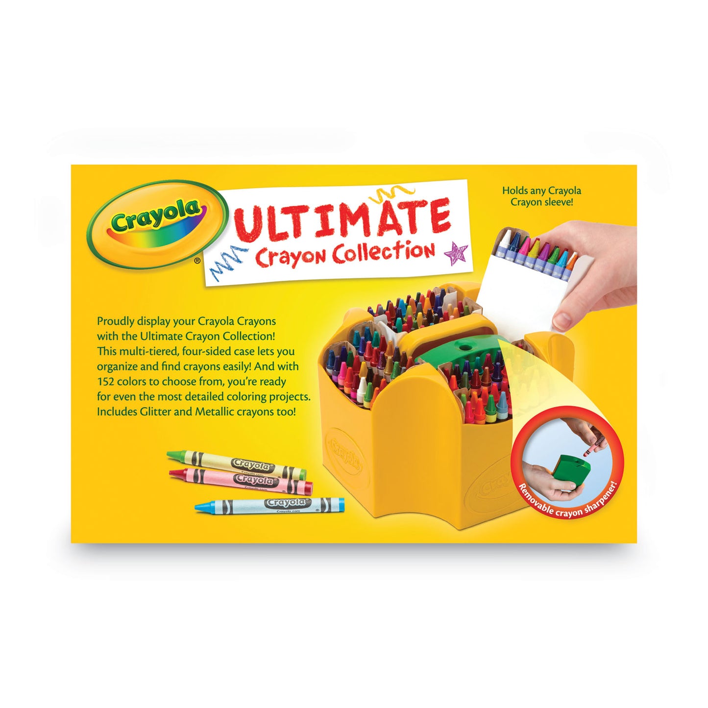 Crayola Ultimate Crayon Case, Sharpener Caddy, 152 Colors (520030)