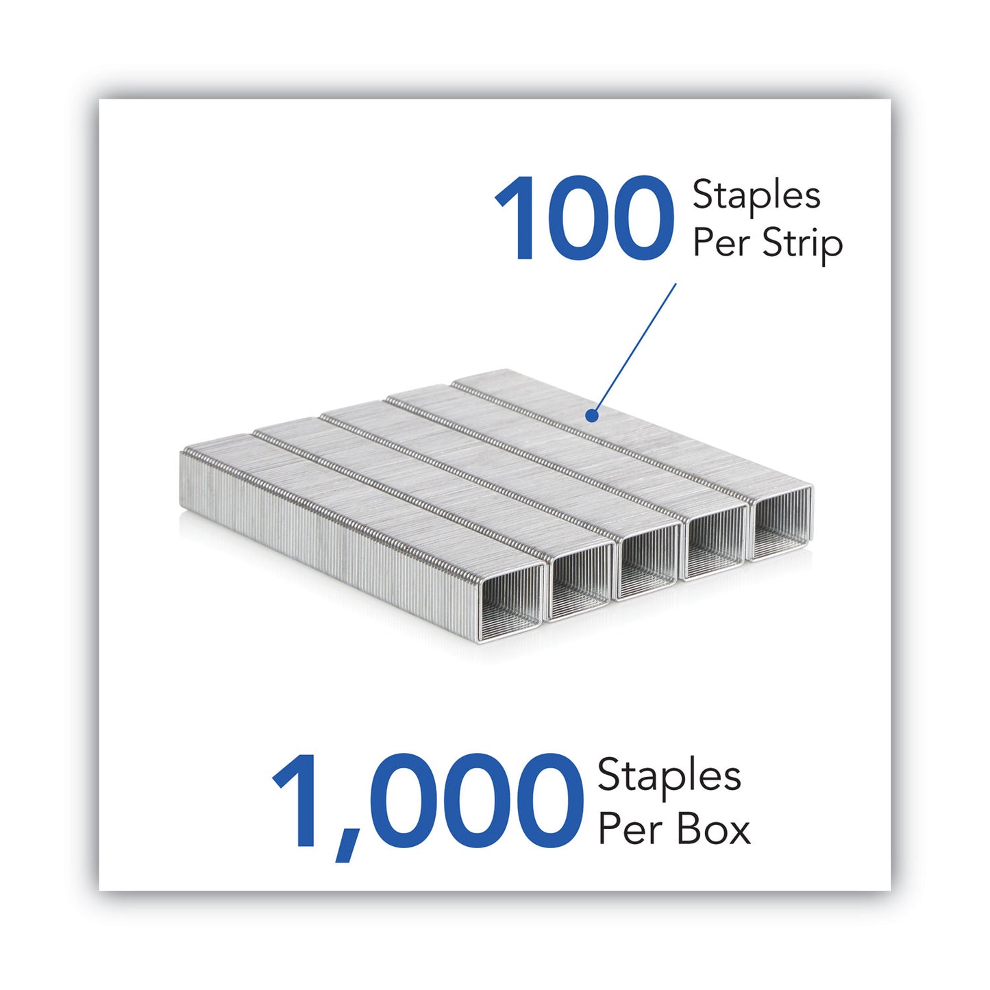 Swingline S.F. 13 Heavy-Duty Staples, 0.38" Leg, 0.5" Crown, Steel, 1,000/Box (35318)