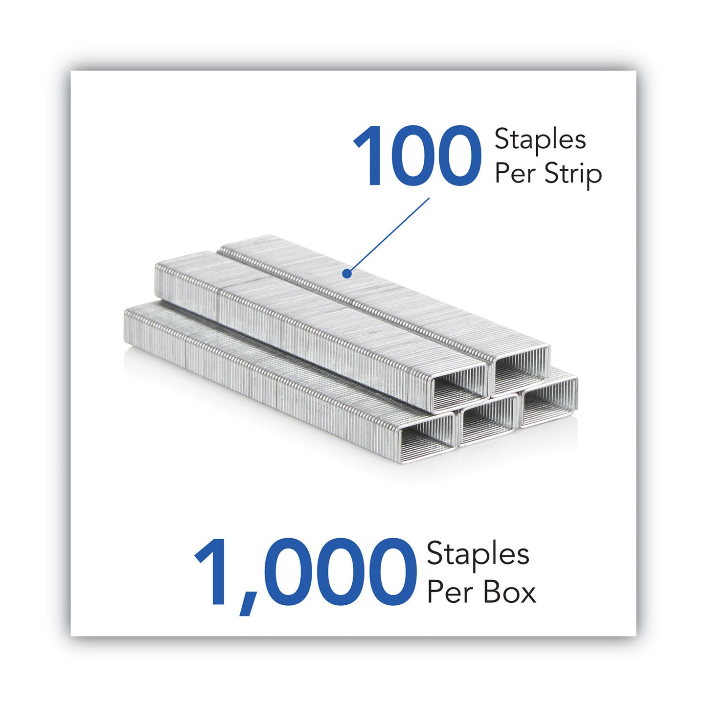 Swingline S.F. 13 Heavy-Duty Staples, 0.25" Leg, 0.5" Crown, Steel, 1,000/Box (35314)