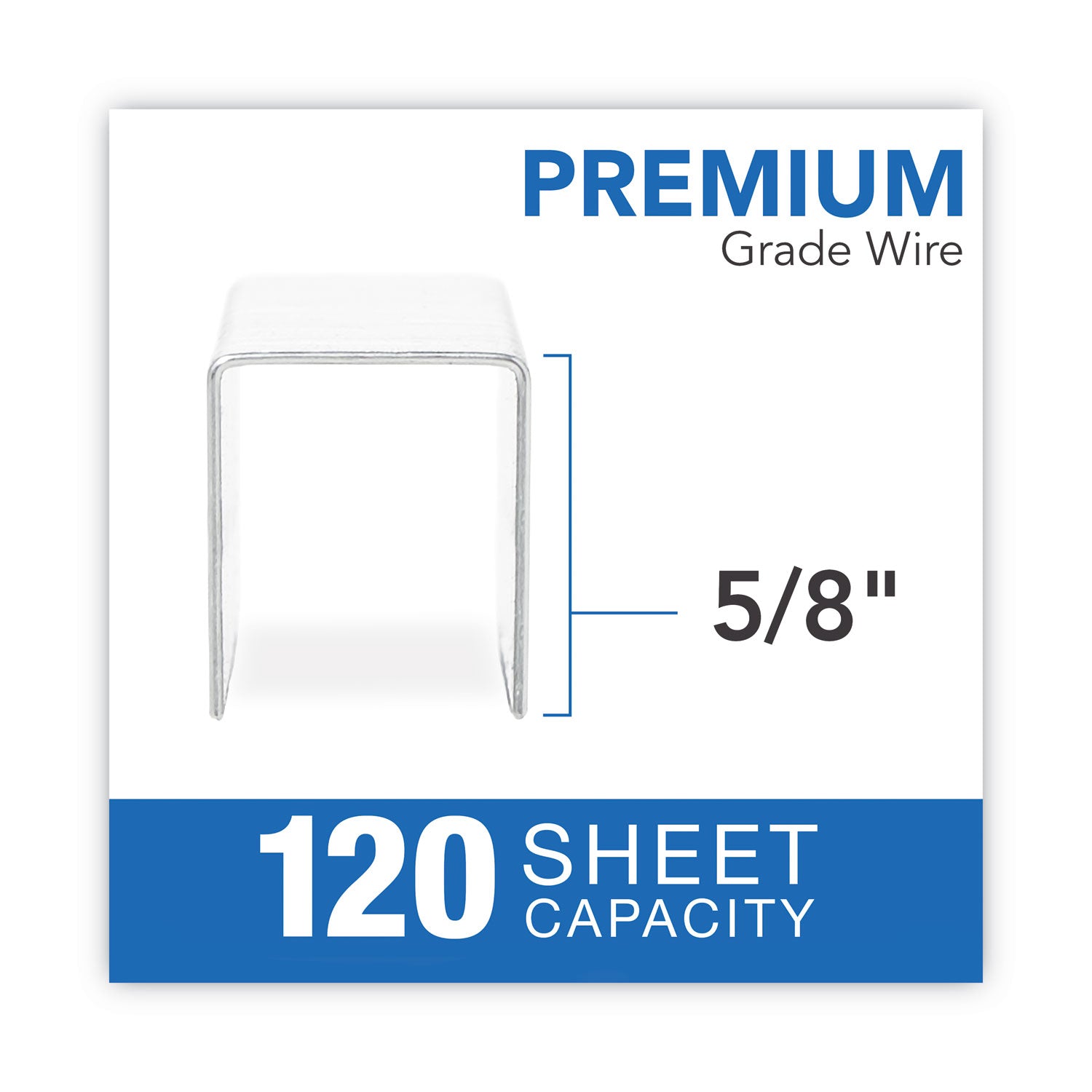 Swingline Light Touch Heavy-Duty Staples, 0.63" Leg, 0.5" Crown, Steel, 2,500/Box (90009)