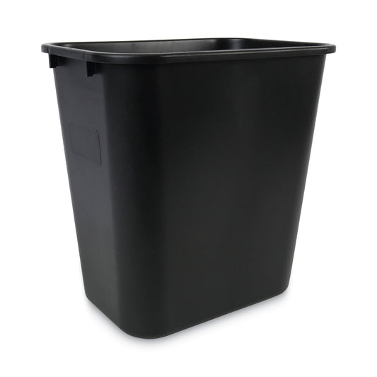 Boardwalk Soft-Sided Wastebasket, 28 qt, Plastic, Black (28QTWBBLA)