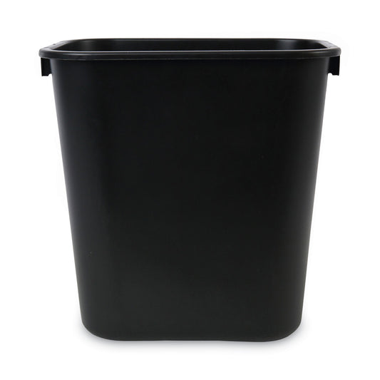 Boardwalk Soft-Sided Wastebasket, 14 qt, Plastic, Black (14QTWBBLA)