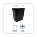 Boardwalk Soft-Sided Wastebasket, 28 qt, Plastic, Black (28QTWBBLA)