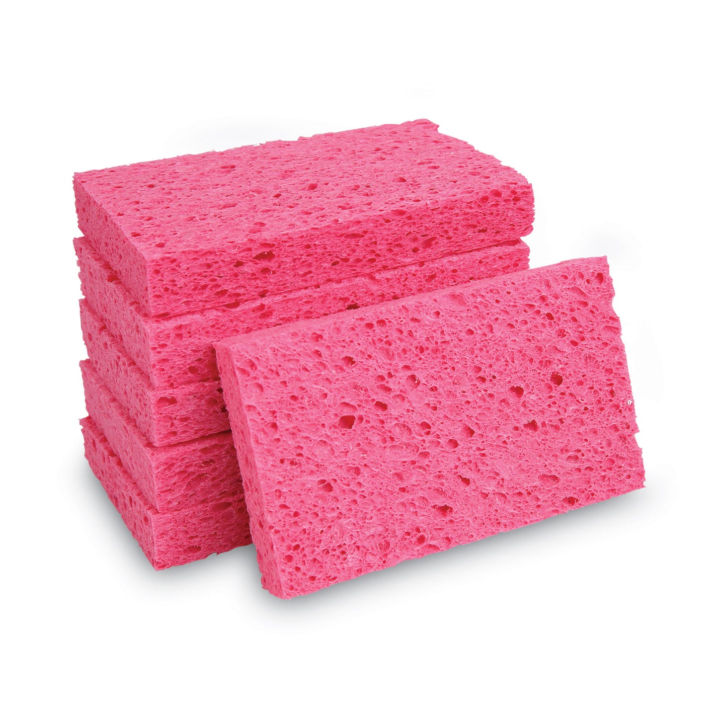 Boardwalk Small Cellulose Sponge, 3.6 x 6.5, 0.9" Thick, Pink, 2/Pack, 24 Packs/Carton (CS1A)