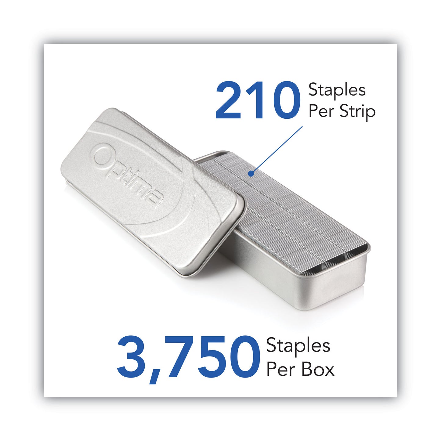 Swingline Optima Staples, 0.25" Leg, 0.5" Crown, Steel, 3,750/Pack (35556)