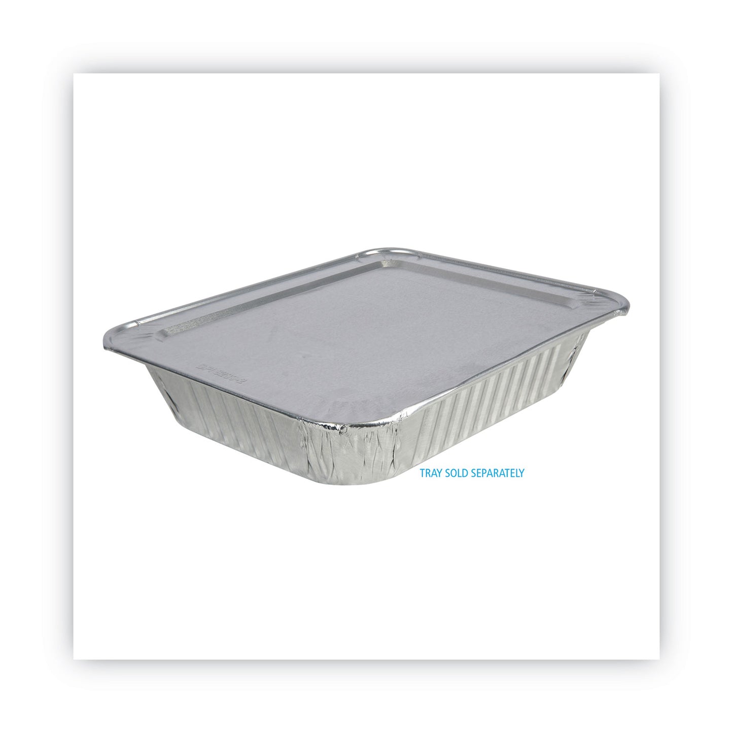 Boardwalk Aluminum Steam Table Pan Lids, Fits Half-Size Deep Pan, 290 Gauge, 0.63" Deep, 10.5 x 12.81, 100/Carton (LIDSTEAMHF)