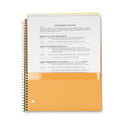 Five Star Wirebound Notebook with Two Pockets, 1-Subject, Medium/College Rule, Black Cover, (100) 11 x 8.5 Sheets (72057)