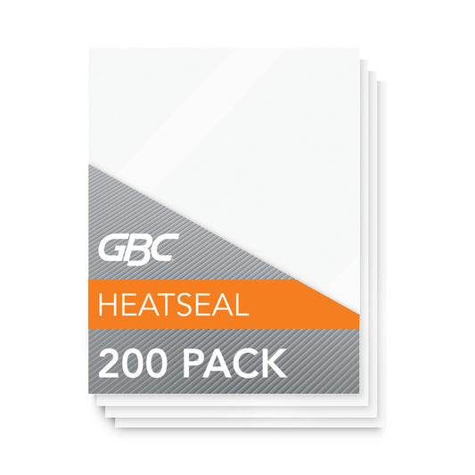 GBC Economy Thermal Laminating Pouches, 3 mil, 9" x 11.5", Gloss Clear, 200/Box (3747143)