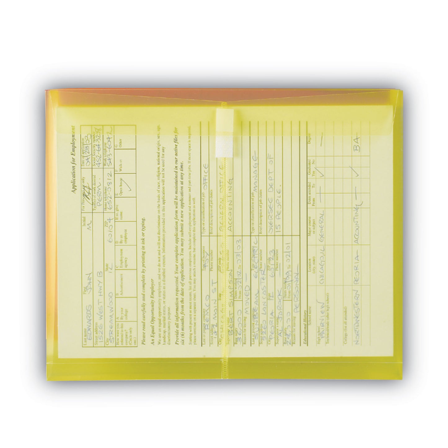 Smead Poly Side-Load Envelopes, Fold-Over Closure, 9.75 x 11.63, Assorted Colors, 6/Pack (89669)