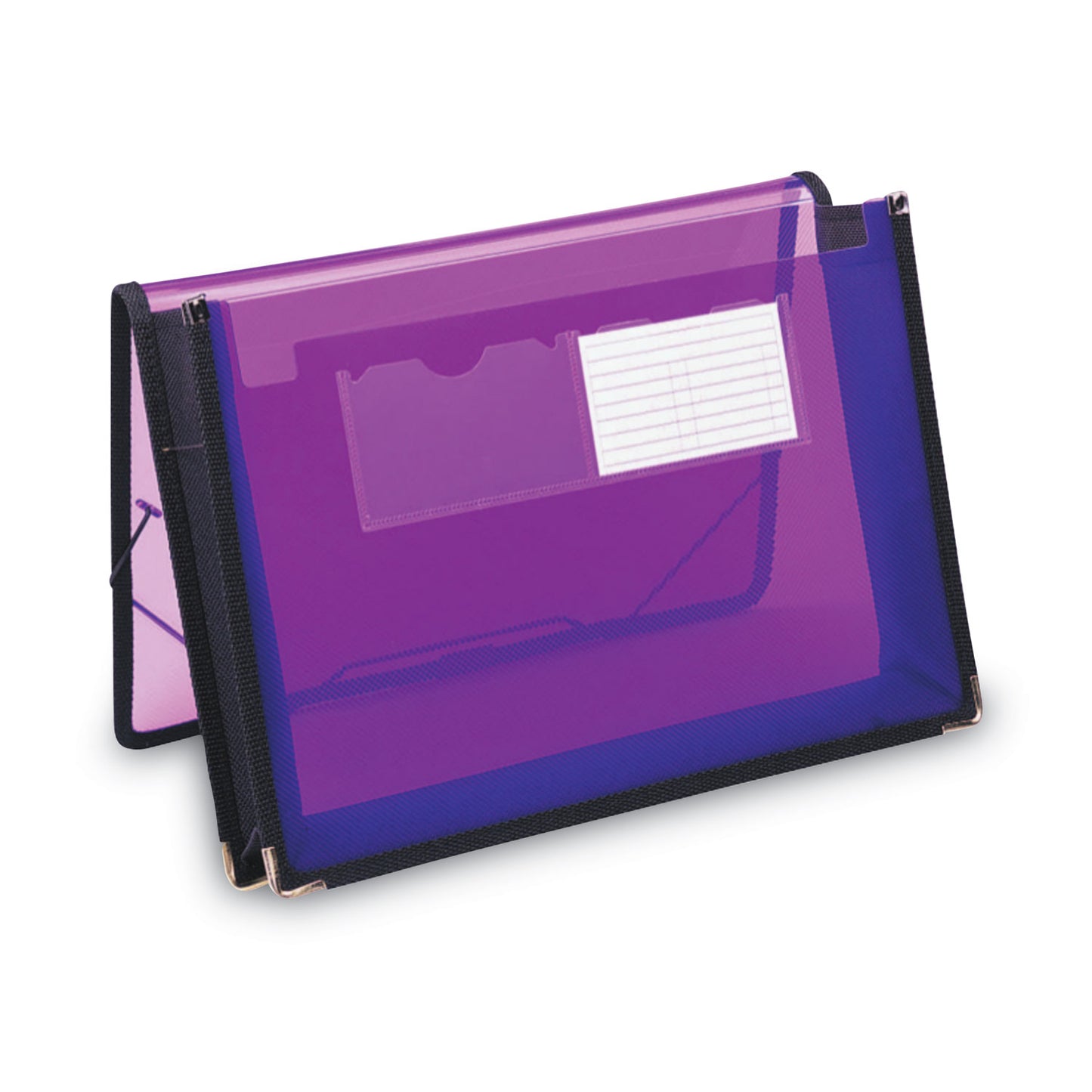 Smead Poly Wallets, 2.25" Expansion, 1 Section, Elastic Cord Closure, Letter Size, Translucent Purple (71952)