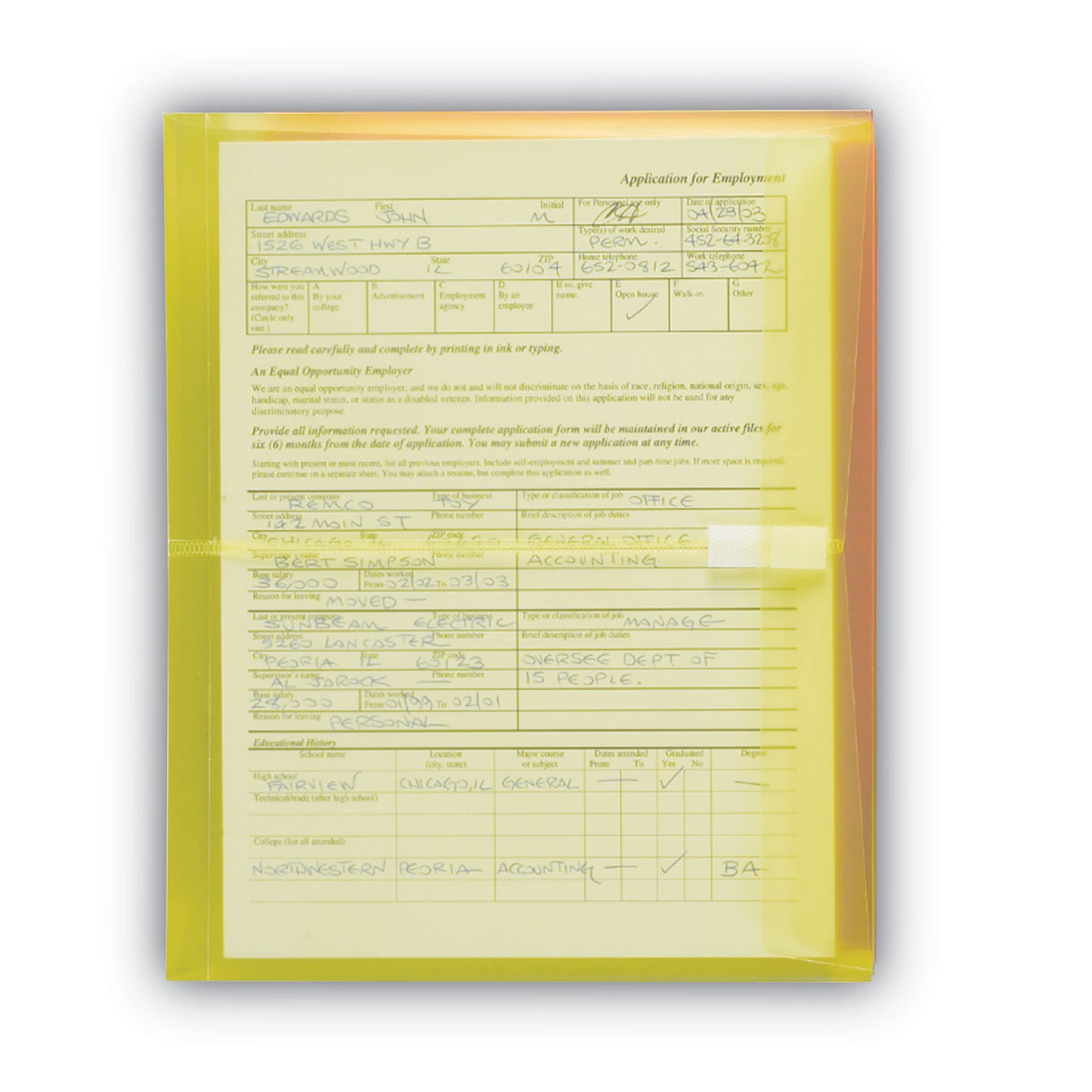 Smead Poly Side-Load Envelopes, Fold-Over Closure, 9.75 x 11.63, Assorted Colors, 6/Pack (89669)