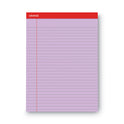 Universal Colored Perforated Ruled Writing Pads, Wide/Legal Rule, 50 Assorted Color 8.5 x 11.75 Sheets, 6/Pack (35878)